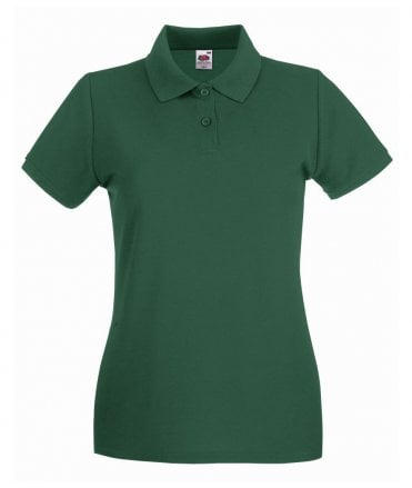 Fruit of the Loom Lady-Fit Premium Cotton Pique Polo Shirt