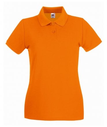Fruit of the Loom Lady-Fit Premium Cotton Pique Polo Shirt