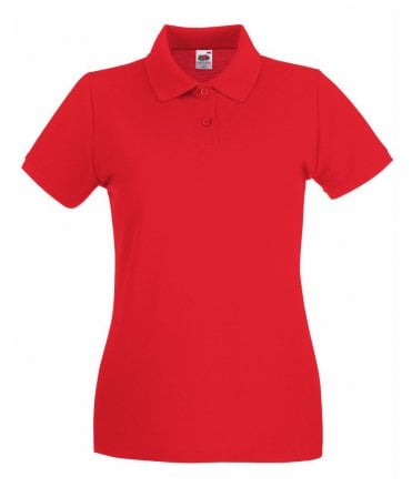 Fruit of the Loom Lady-Fit Premium Cotton Pique Polo Shirt