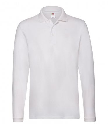 Fruit of the Loom Premium Long Sleeve Cotton Pique Polo Shirt