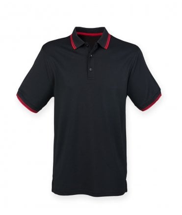 Henbury Coolplus Tipped Polo Shirt