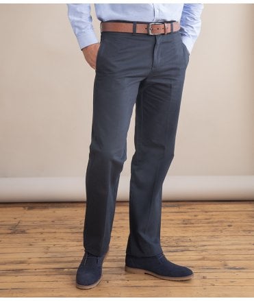 Henbury Flat Fronted Chino Trousers