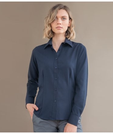 Henbury Ladies Long Sleeve Wicking Shirt