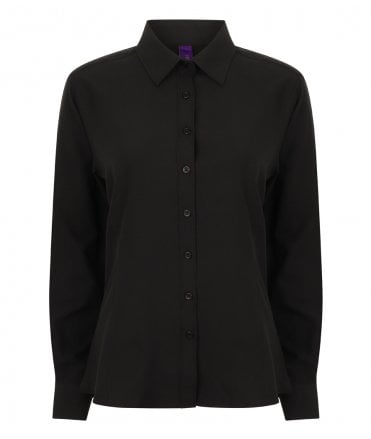 Henbury Ladies Long Sleeve Wicking Shirt