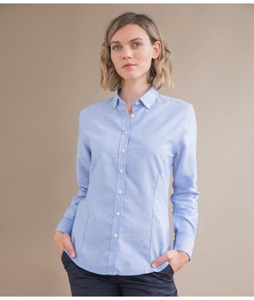 Henbury Ladies Modern Long Sleeve Regular Fit Oxford Shirt