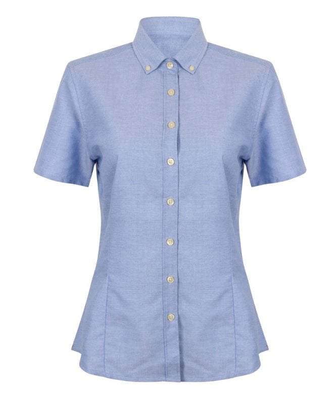 Henbury  Ladies Modern Short Sleeve Regular Fit Oxford Shirt