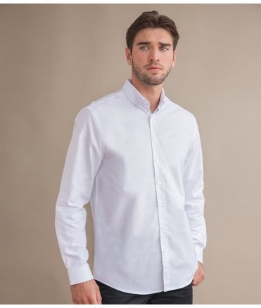 Henbury Modern Long Sleeve Classic Fit Oxford Shirt