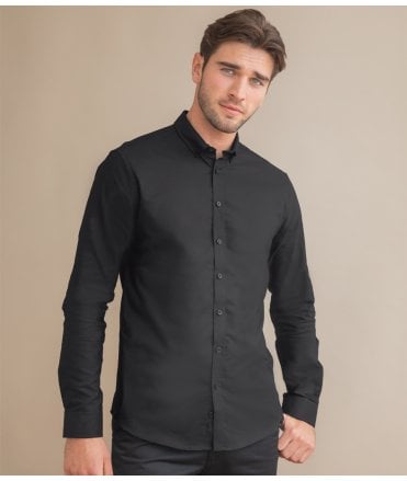 Henbury Modern Long Sleeve Slim Fit Oxford Shirt