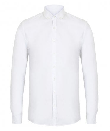 Henbury Modern Long Sleeve Slim Fit Oxford Shirt
