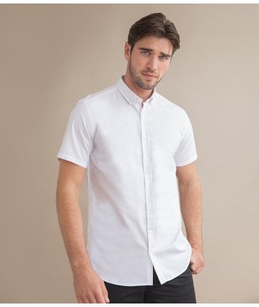 Henbury Modern Short Sleeve Regular Fit Oxford Shirt