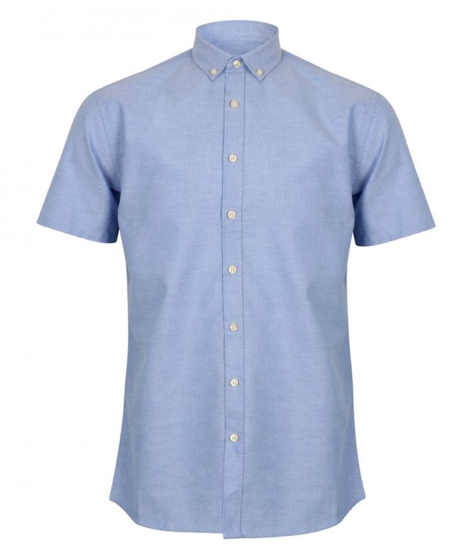Henbury  Modern Short Sleeve Regular Fit Oxford Shirt