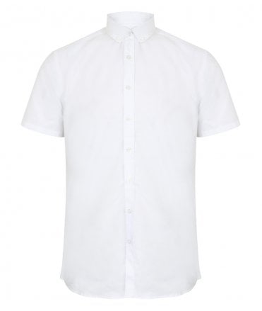 Henbury Modern Short Sleeve Regular Fit Oxford Shirt