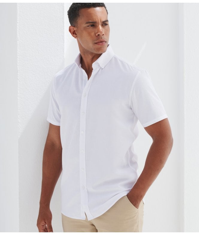 Henbury  Short Sleeved Cotton Feel Coolplus® Shirt