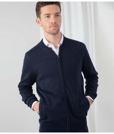 Henbury Unisex Knitted Bomber Jacket