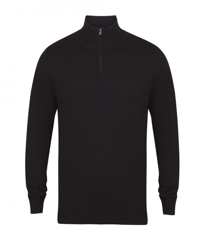 Henbury  Zip Neck Sweater