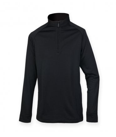 Henbury Zip Neck Wicking Top