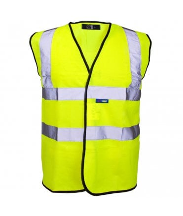 Hi Vis Yellow Velcro Vest