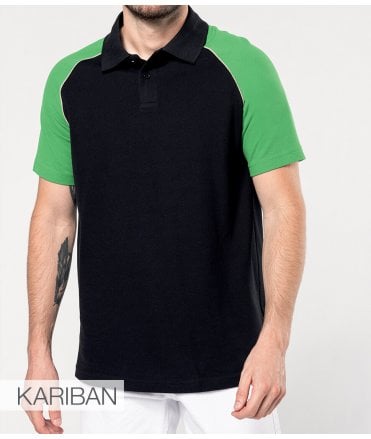 Kariban Baseball Pique Polo