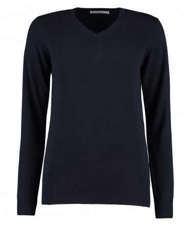 Kustom Kit Ladies Arundel Cotton Acrylic V Neck Sweater