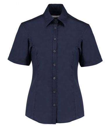 Kustom Kit Ladies Short Sleeve Tailored Business Shirt