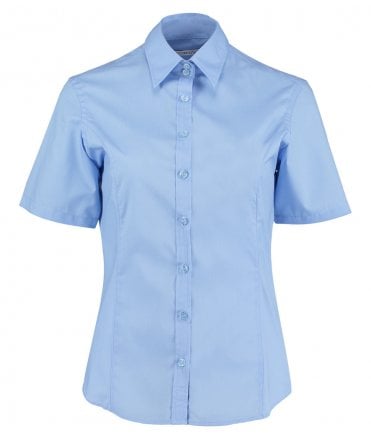 Kustom Kit Ladies Short Sleeve Tailored Business Shirt