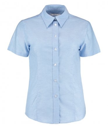 Kustom Kit Ladies Short Sleeve Tailored Workwear Oxford Shirt