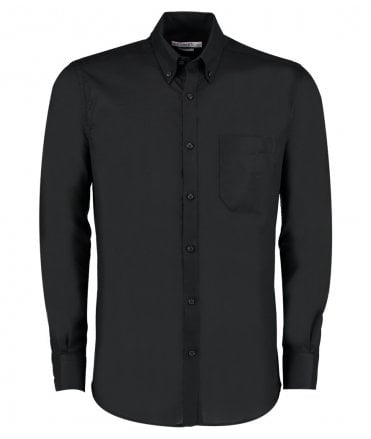 Kustom Kit Long Sleeve Slim Fit Workwear Oxford Shirt