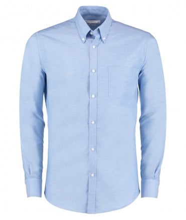 Kustom Kit Long Sleeve Slim Fit Workwear Oxford Shirt