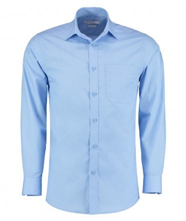 Kustom Kit Long Sleeve Tailored Poplin Shirt