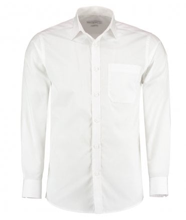 Kustom Kit Long Sleeve Tailored Poplin Shirt