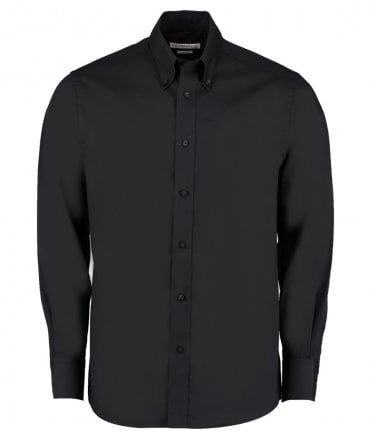 Kustom Kit Premium Long Sleeve Tailored Oxford Shirt