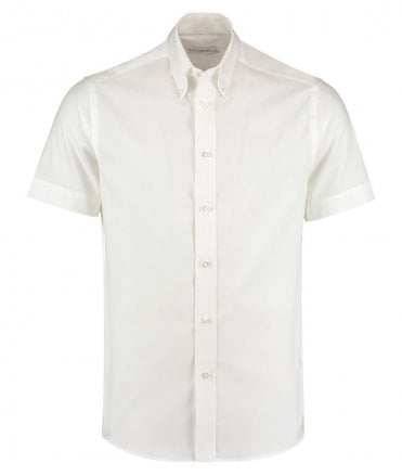 Kustom Kit Premium Short Sleeve Tailored Oxford Shirt