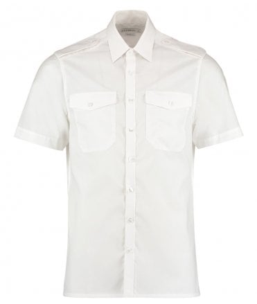 Kustom Kit Short Sleeve Tailored Pilot Shirt