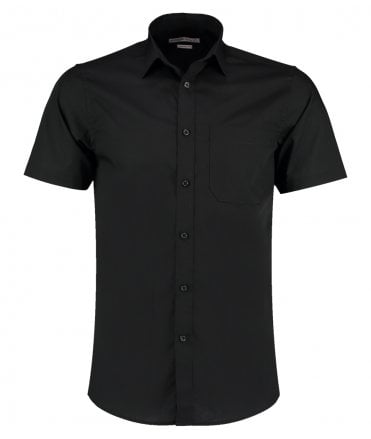 Kustom Kit Short Sleeve Tailored Poplin Shirt
