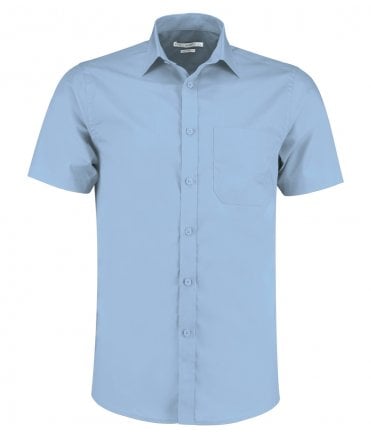 Kustom Kit Short Sleeve Tailored Poplin Shirt