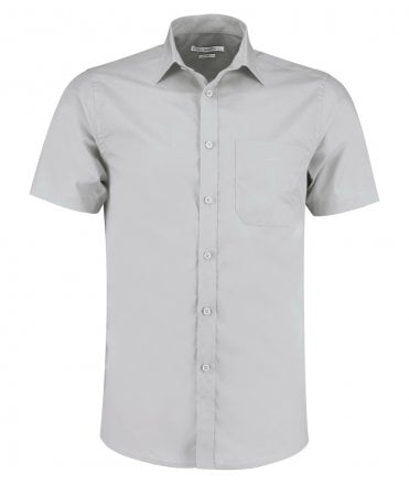 Kustom Kit Short Sleeve Tailored Poplin Shirt