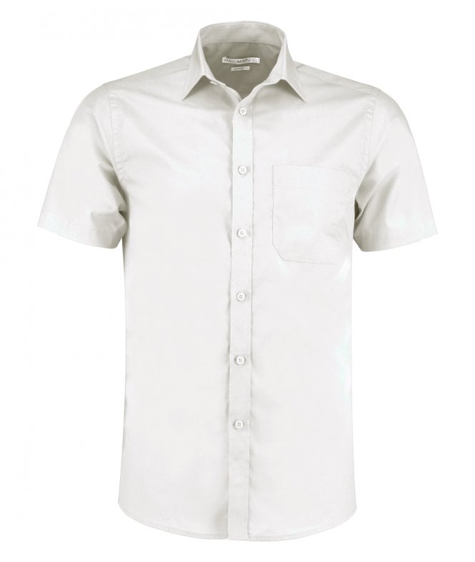 Kustom Kit  Short Sleeve Tailored Poplin Shirt