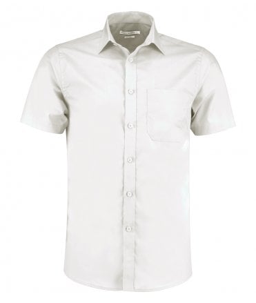 Kustom Kit Short Sleeve Tailored Poplin Shirt