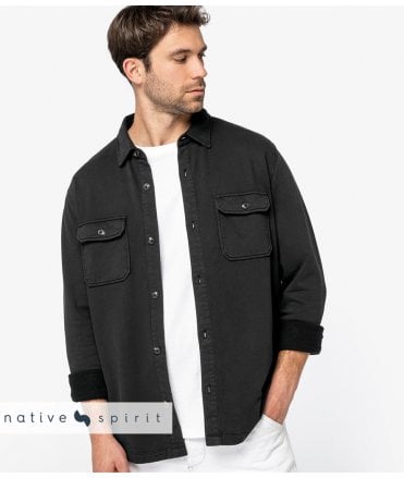 Native Spirit Faded Brushed Fleece Overshirt