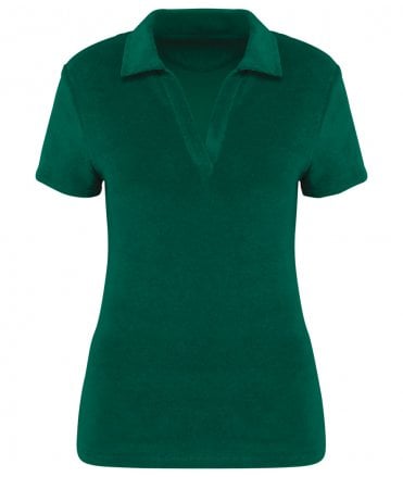 Native Spirit Ladies Terry Towel Polo Shirt