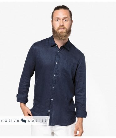 Native Spirit Long Sleeve Linen Shirt