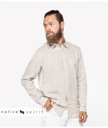 Native Spirit Long Sleeve Linen Shirt