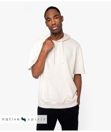 Native Spirit Unisex French Terry Hooded Short Sleeve Sweatshirt