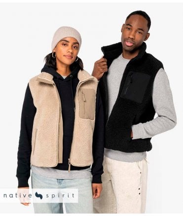 Native Spirit Unisex Sherpa Bodywarmer