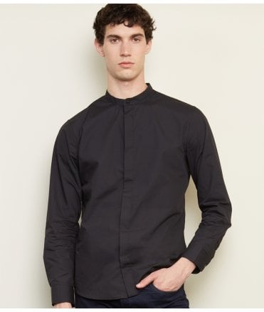 NEOBLU Bart Mao Collar Long Sleeve Poplin Shirt