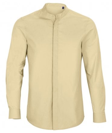 NEOBLU Bart Mao Collar Long Sleeve Poplin Shirt