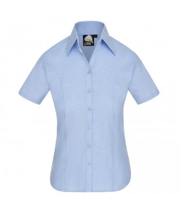 ORN Ladies Classic Oxford Short Sleeve Blouse