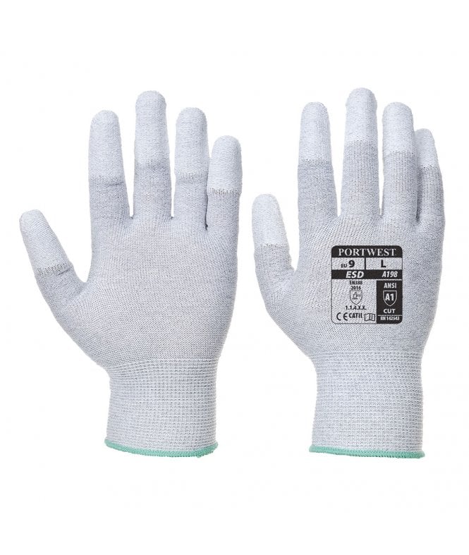 Portwest  Antistatic PU Fingertip Glove