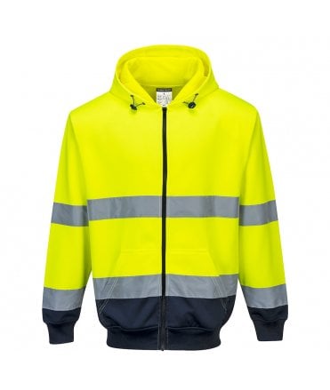 Portwest Hi-Vis 2-Tone Zip Front Hoodie