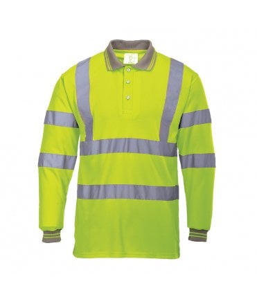 Portwest Hi-Vis Polo Shirt  L/S